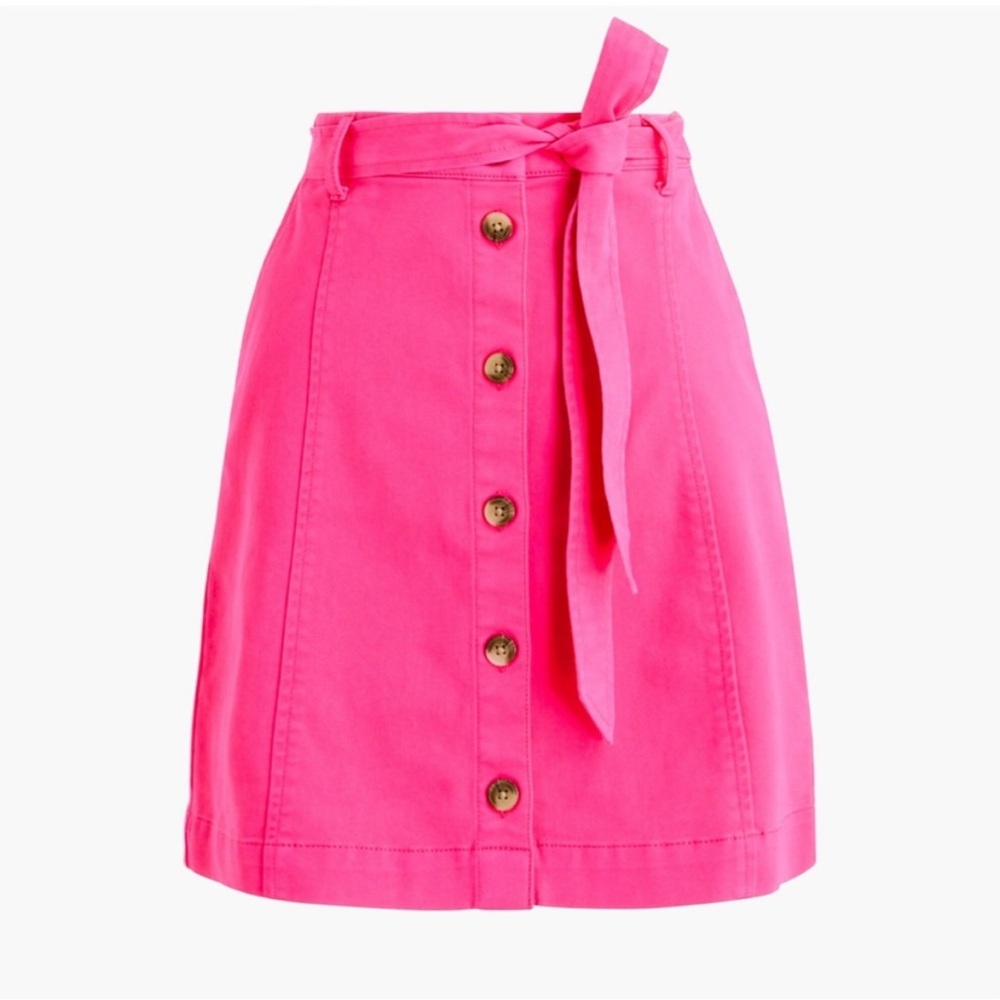 Pink‎ Button-Down Skirt